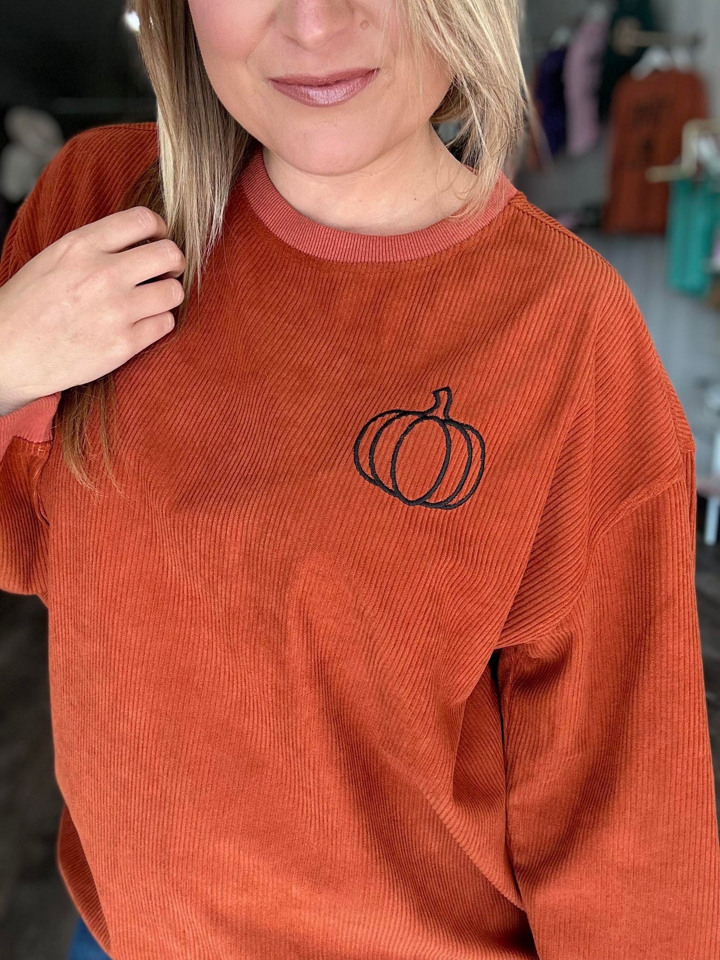 RTS: Our Embroidered Pumpkin Cords-