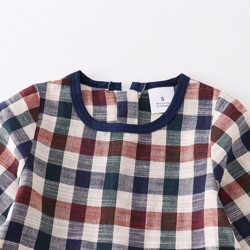 RTS: Plaid girls dress or Plaid Boys shirt