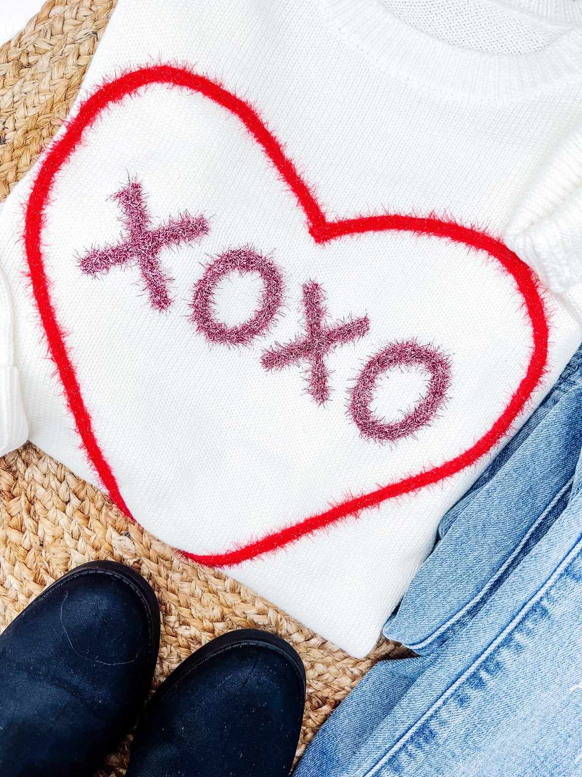 RTS: Knitted Heart XOXO Sweater*