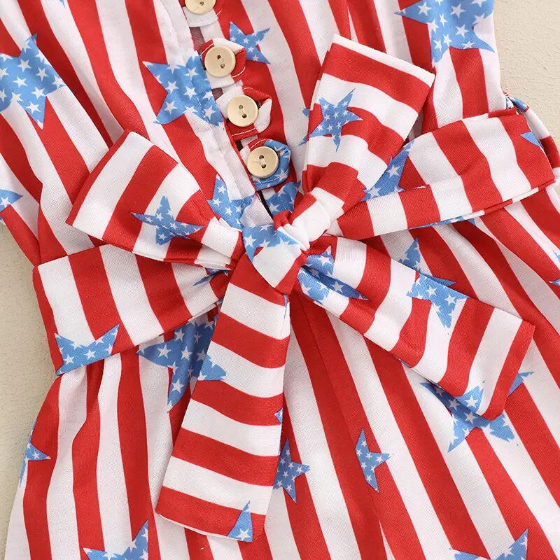 RTS: The Paige Patriotic Girl's Romper
