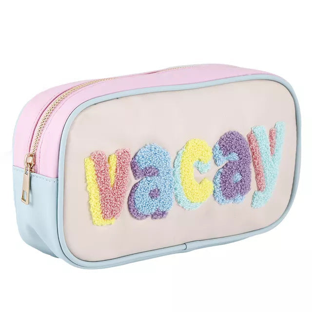 RTS: Chenille Patch Embroidered: VACAY Travel Bag